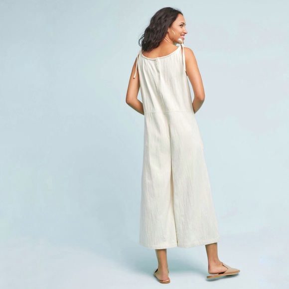 NEW Anthropologie WRAY Natural Cotton Jumpsuit - Picture 5 of 16